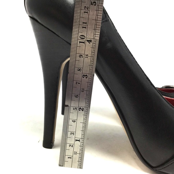 Maxstudio.Com Women Heels Size Us 8M Black Leather - Picture 5 of 8